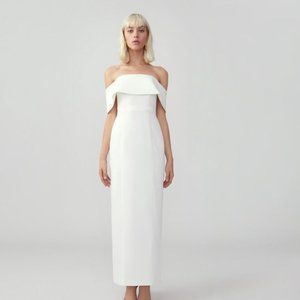 Fame and Partners - Dress with Waistband (Ivory, Size 6)